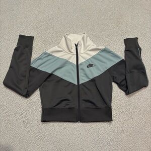 Nike Track Jacket Womens XS Full Zip Colorblock SageGreenGrayAthletic Sportswear